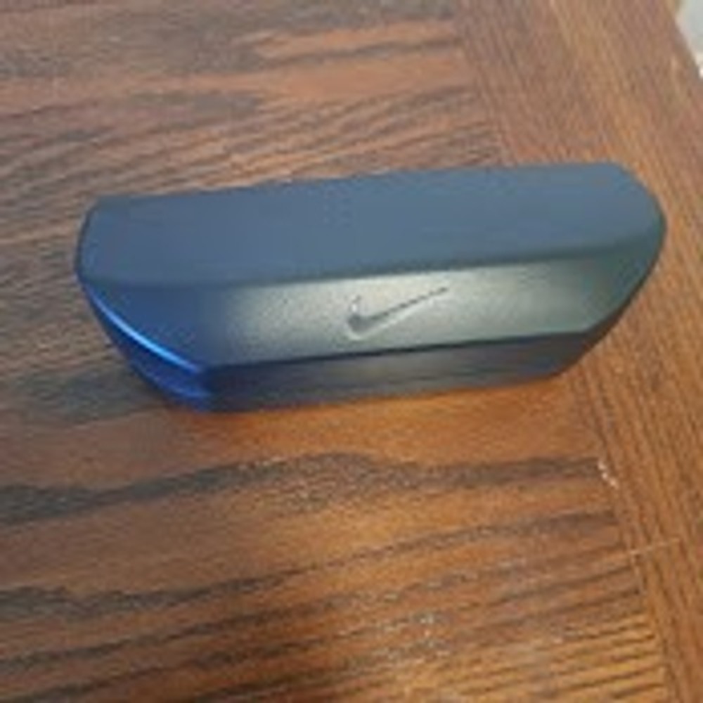 Nike Black Hard Shell Sunglasses Case Made in Italy Matte Swoosh Logo Protective